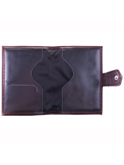 Обложка для паспорта OfficeSpace экокожа + изолон, с кнопкой, с подкладом, терракот, крокодил