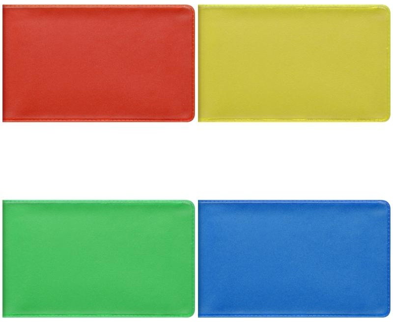 Визитница карманная OfficeSpace на 20 визиток, 65*110мм, ПВХ, ассорти