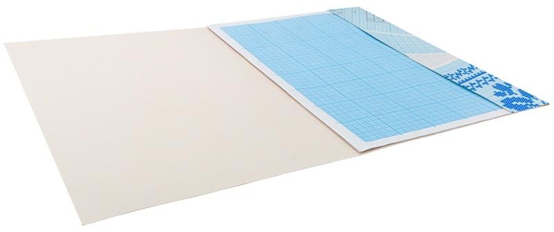 Бумага масштабно-координатная OfficeSpace, А3 10л., голубая, в папке