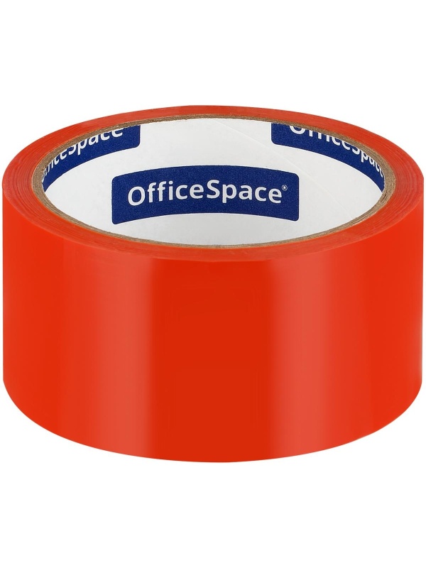 Клейкая лента упаковочная OfficeSpace, 48мм*40м, 45мкм, оранжевая, ШК