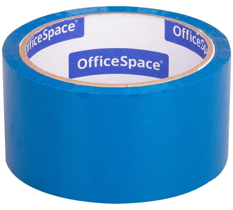 Клейкая лента упаковочная OfficeSpace, 48мм*40м, 45мкм, синяя, ШК