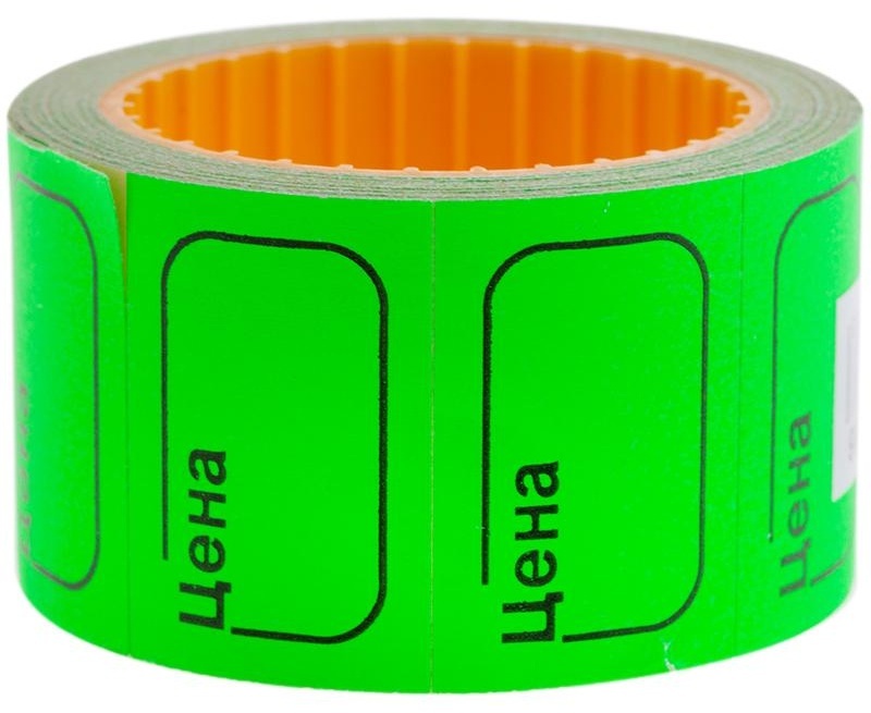 Ценник малый OfficeSpace, 30*20мм, зеленый, 200шт./рулон, 5 рулонов