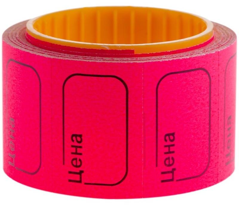 Ценник малый OfficeSpace, 30*20мм, малиновый, 200шт./рулон