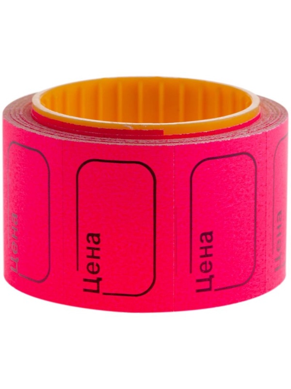 Ценник малый OfficeSpace, 30*20мм, малиновый, 200шт./рулон