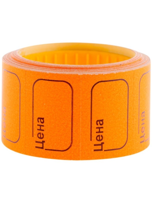 Ценник малый OfficeSpace, 30*20мм, оранжевый, 200шт./рулон