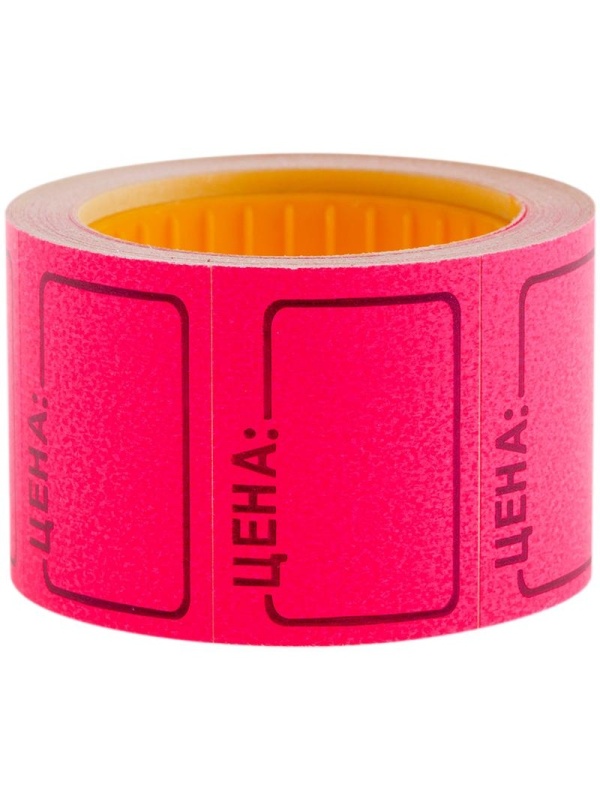 Ценник средний OfficeSpace, 35*25мм, малиновый, 200шт./рулон