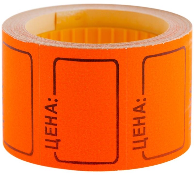 Ценник средний OfficeSpace, 35*25мм, оранжевый, 200шт./рулон