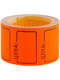 Ценник средний OfficeSpace, 35*25мм, оранжевый, 200шт./рулон