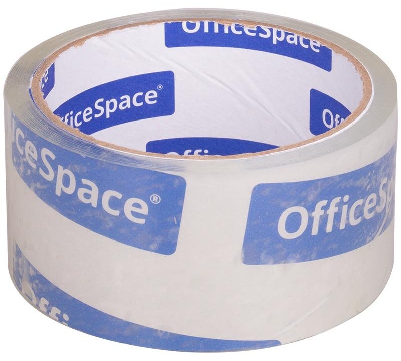 Клейкая лента упаковочная OfficeSpace, 48мм*40м, 38мкм, крист. чистая, ШК