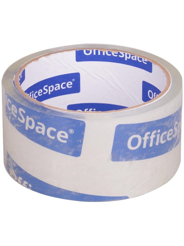 Клейкая лента упаковочная OfficeSpace, 48мм*40м, 38мкм, крист. чистая, ШК