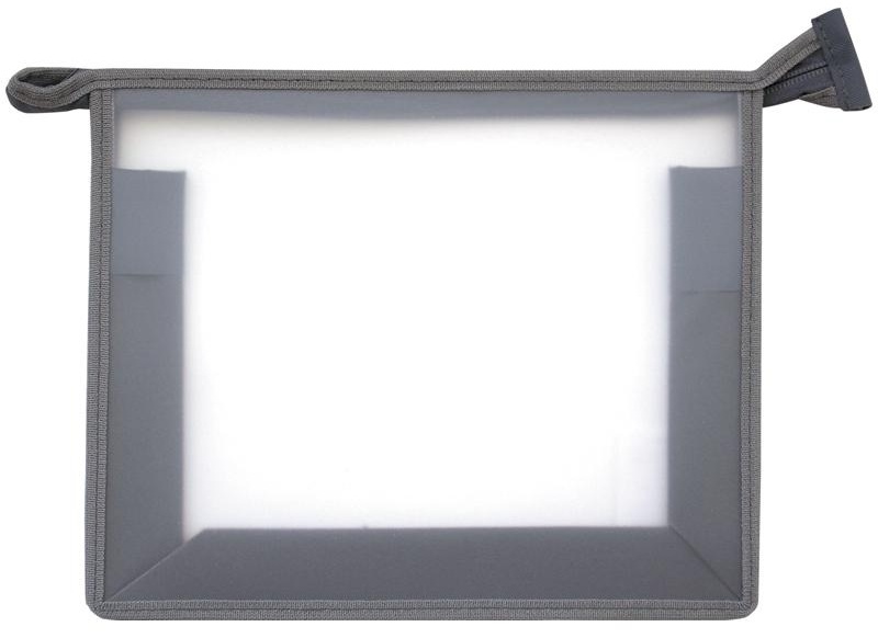 Папка для тетрадей 1 отделение А5 ArtSpace, прозрачная/серая, пластик, на молнии