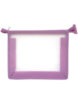 Папка для тетрадей 1 отделение А5 ArtSpace, прозрачная/сиреневая, пластик, на молнии