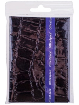 Обложка для паспорта OfficeSpace кожа, темно-коричневый, 