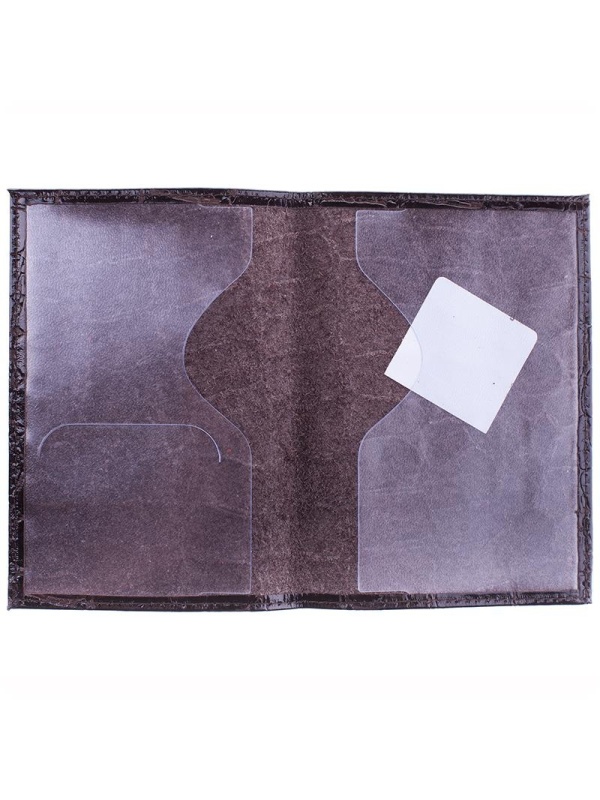 Обложка для паспорта OfficeSpace кожа, темно-коричневый, 