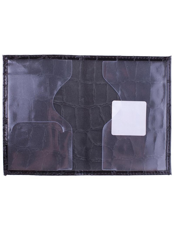 Обложка для паспорта OfficeSpace кожа, черный, 