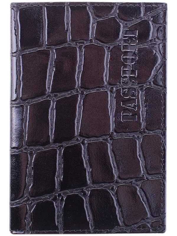 Обложка для паспорта OfficeSpace кожа, черный, 