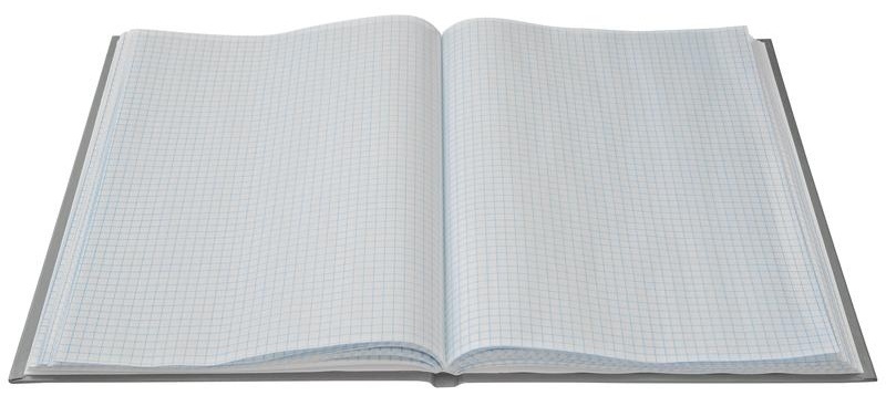 Книга учета OfficeSpace, А4, 96л., клетка, 200*290мм, твердый картон, блок газетный