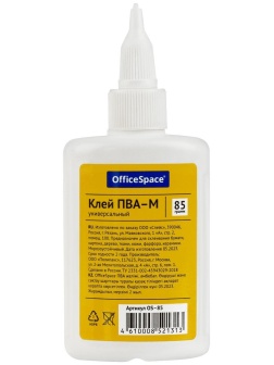 Клей ПВА OfficeSpace, 85г, с дозатором