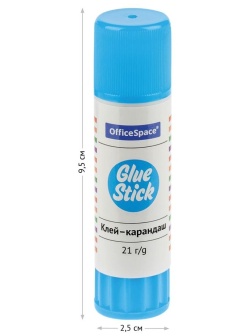 Клей-карандаш OfficeSpace, 21г, дисплей, ПВА