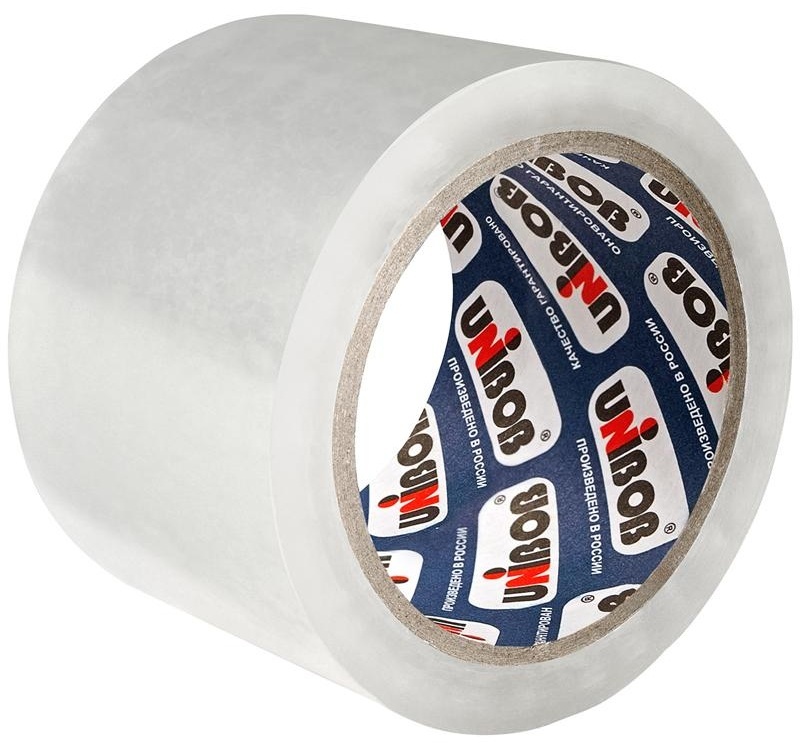 Клейкая лента упаковочная Unibob, 72мм*66м, 45мкм