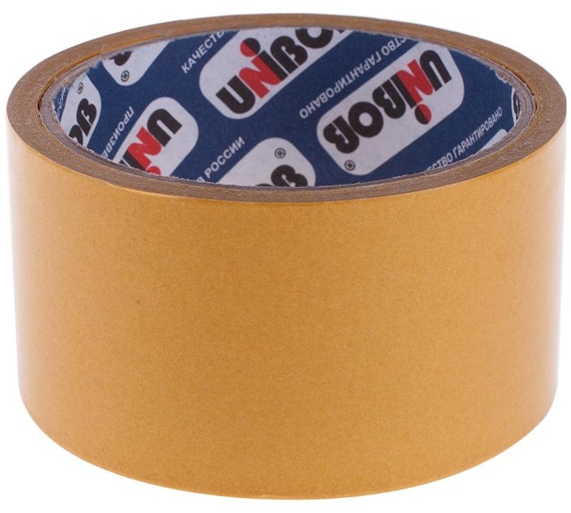 Клейкая лента двусторонняя Unibob, 50мм*10м, полипропилен
