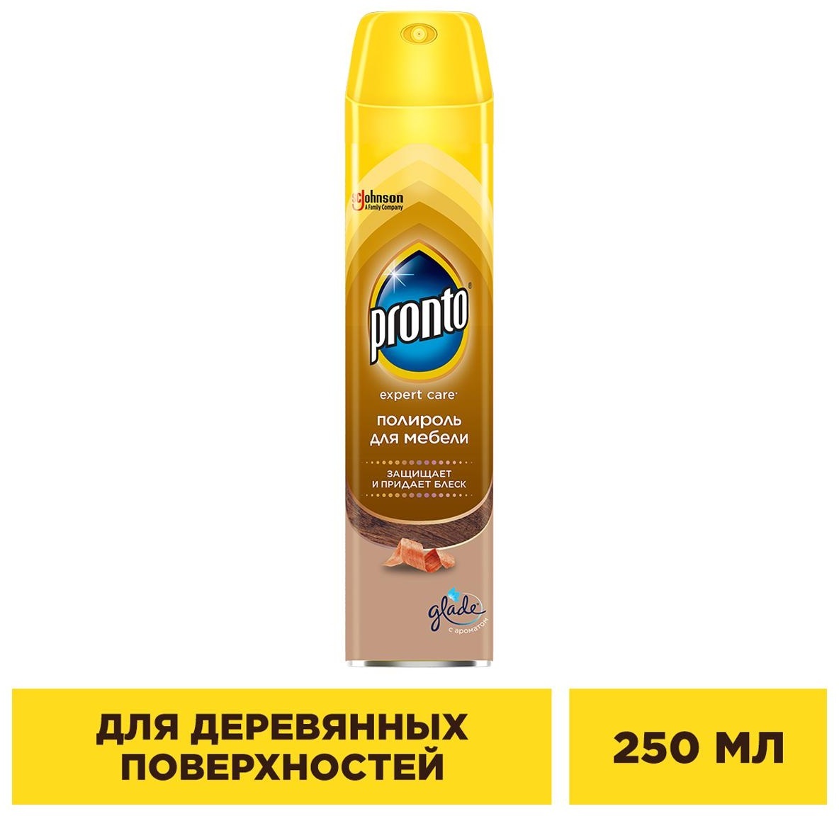 Полироль для мебели Pronto Классик для деревянных поверхностей, аэрозоль, 250мл