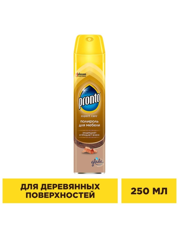 Полироль для мебели Pronto Классик для деревянных поверхностей, аэрозоль, 250мл