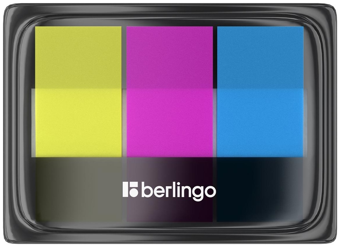Флажки-закладки Berlingo, 45*20мм, 20л*3 неоновых цвета, в диспенсере
