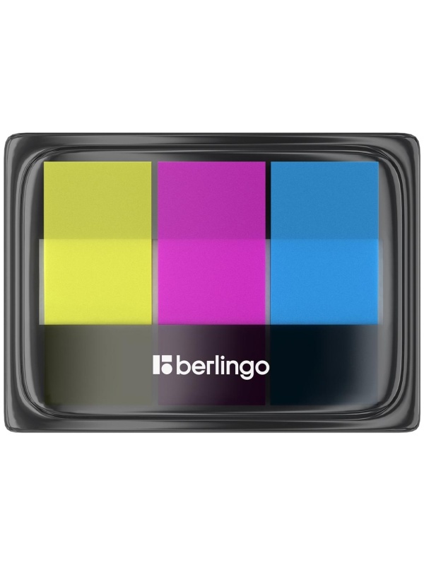 Флажки-закладки Berlingo, 45*20мм, 20л*3 неоновых цвета, в диспенсере