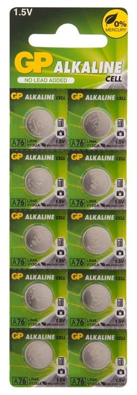 Батарейка GP LR44 (G13, V13GA, A76) алкалиновая, BC10