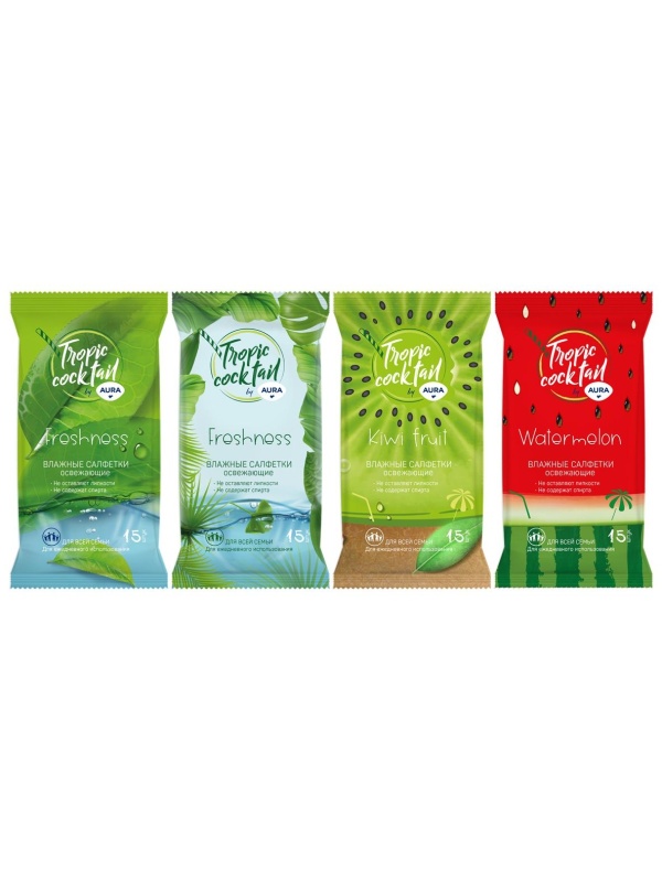Салфетки влажные Aura 