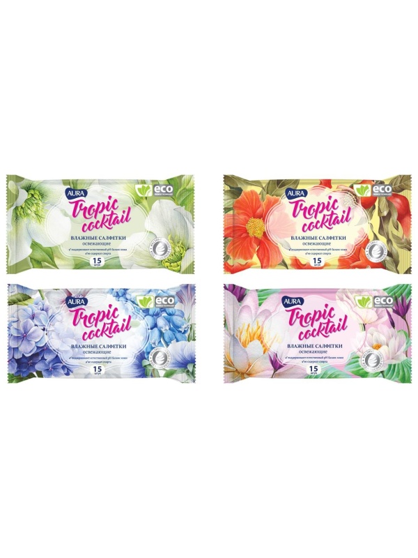 Салфетки влажные Aura 