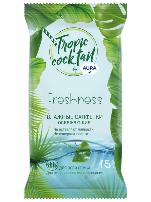 Салфетки влажные Aura 