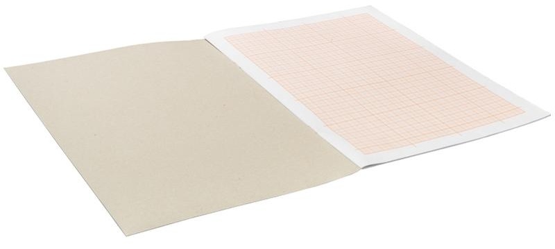 Бумага масштабно-координатная OfficeSpace, А4 16л., оранжевая, на скрепке