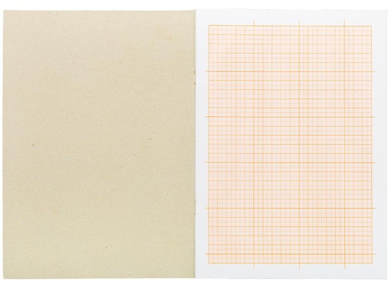 Бумага масштабно-координатная OfficeSpace, А4 16л., оранжевая, на скрепке