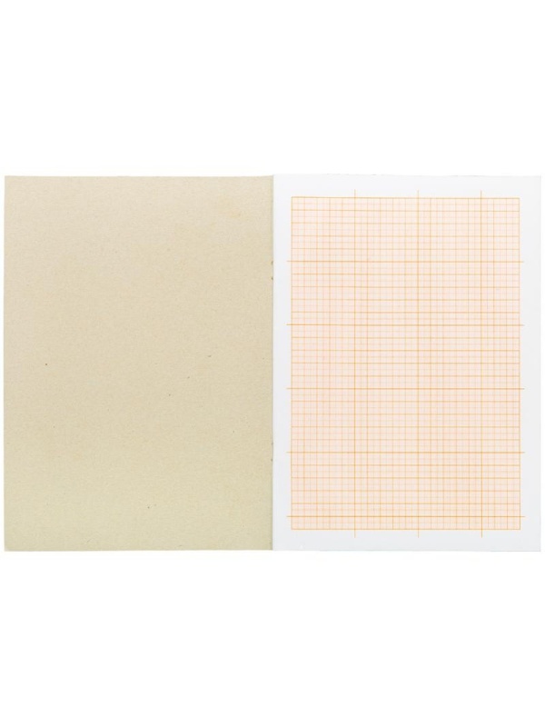 Бумага масштабно-координатная OfficeSpace, А4 16л., оранжевая, на скрепке