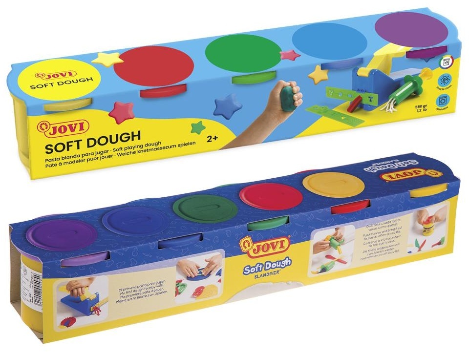 Тесто для лепки JOVI, 05 цветов*110г, картон