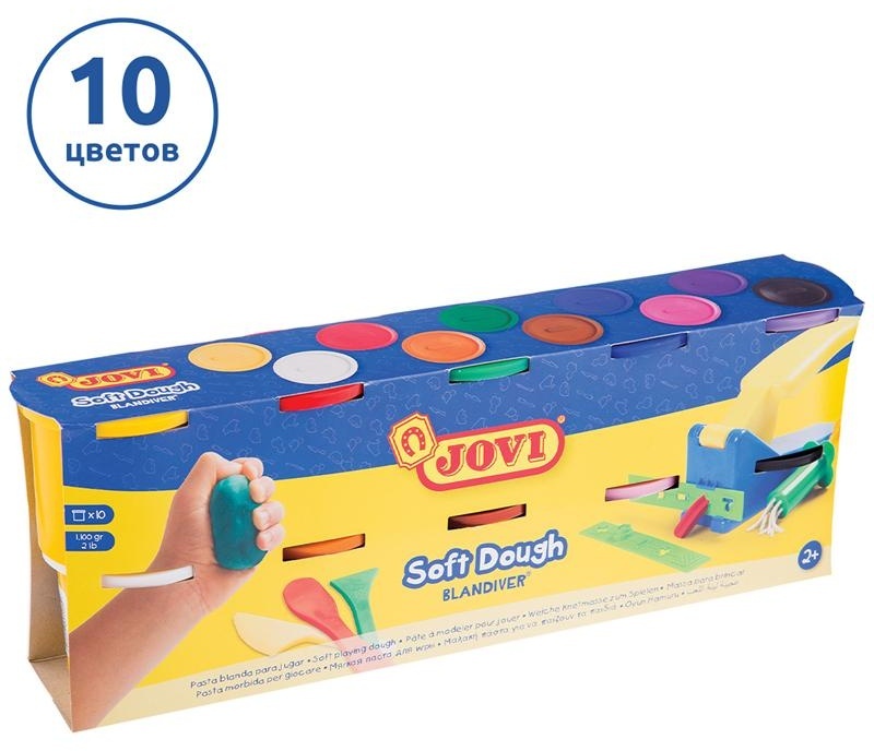 Тесто для лепки JOVI, 10 цветов*110г, картон