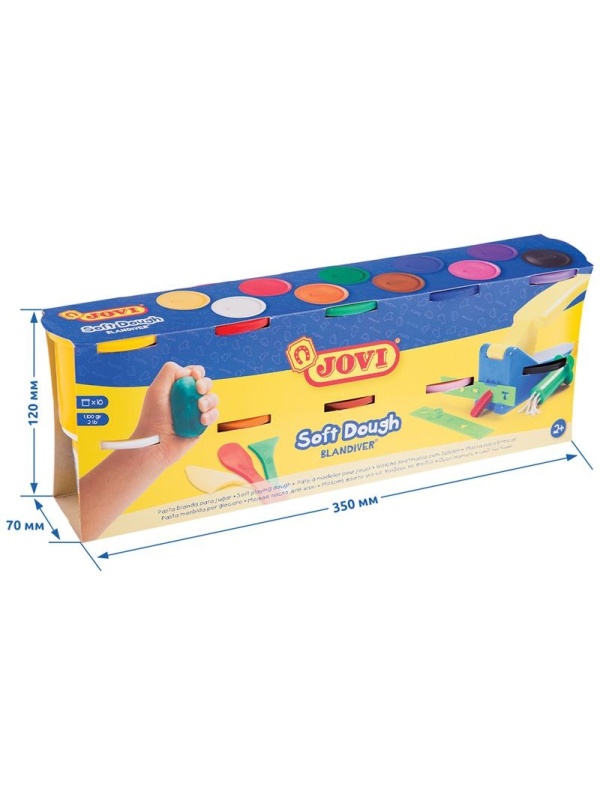 Тесто для лепки JOVI, 10 цветов*110г, картон