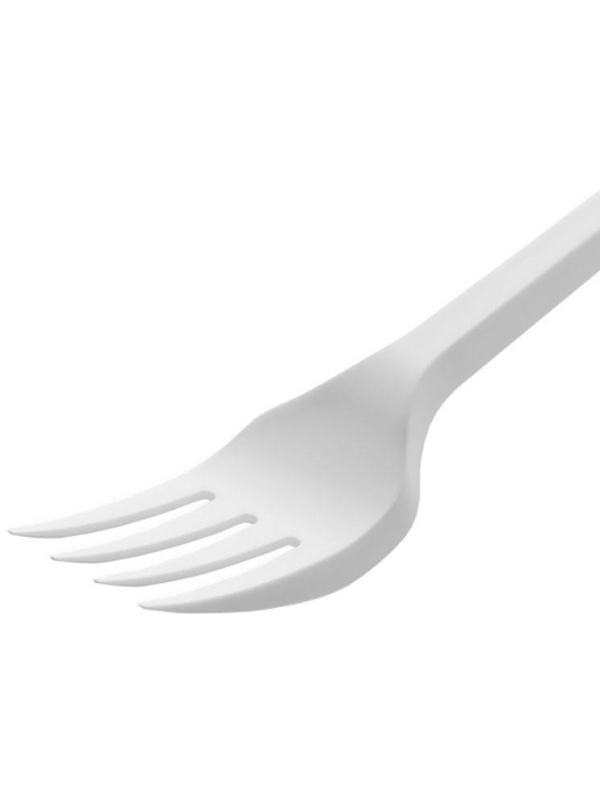 Вилки одноразовые OfficeClean, набор 100шт., эконом, ПС, белые, 16,5см