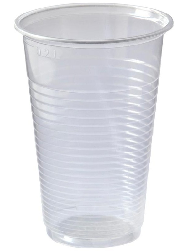 Стаканы одноразовые OfficeClean 200мл, набор 100шт., стандарт, ПП, прозрачные, хол/гор
