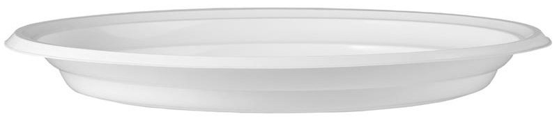 Тарелки одноразовые OfficeClean, набор 100шт., эконом, ПС, белые, бессекционные, 20,5см