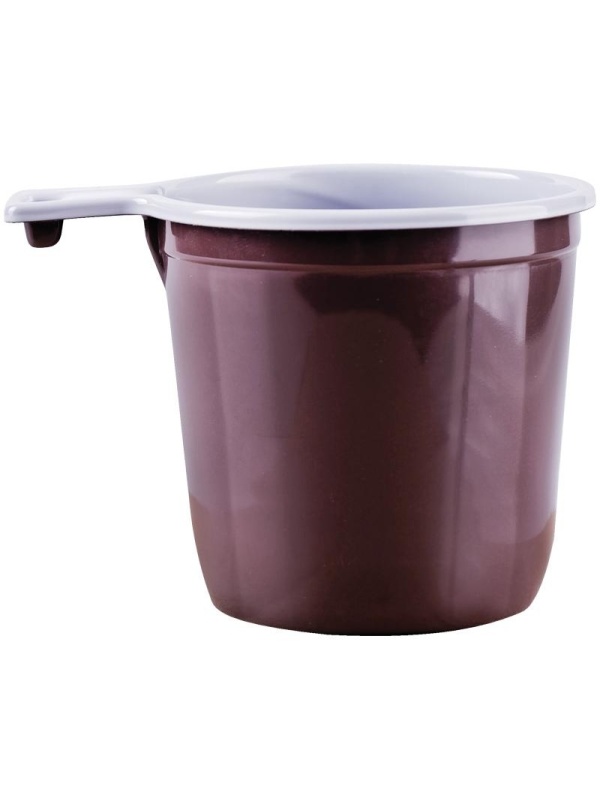 Чашки одноразовые для кофе OfficeClean 200мл, набор 50шт., эконом, ПП, бело-коричневые, хол/гор