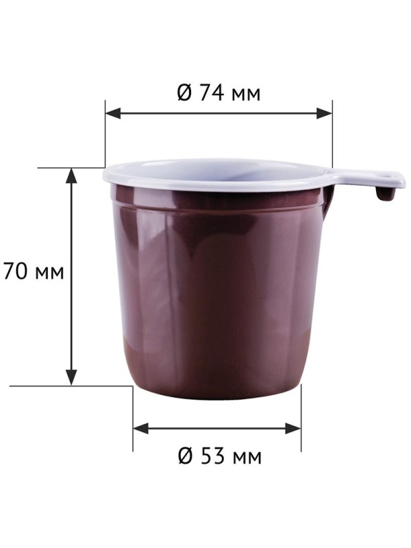 Чашки одноразовые для кофе OfficeClean 200мл, набор 50шт., эконом, ПП, бело-коричневые, хол/гор