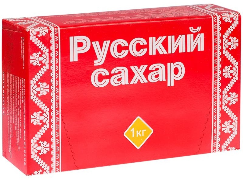 Сахар-рафинад Русский сахар, 1кг, картонная коробка