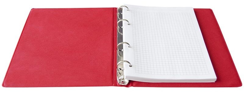 Тетрадь на кольцах А5, 80л., ArtSpace, обл. ПВХ, красный