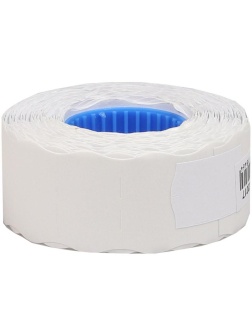 Этикет-лента OfficeSpace, 26*16мм, волна, белая, 800 этикеток