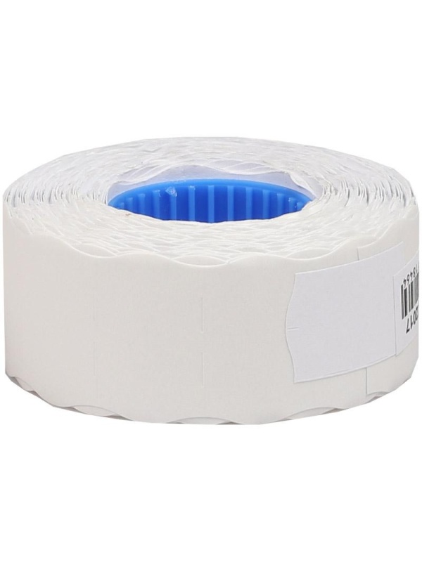 Этикет-лента OfficeSpace, 26*16мм, волна, белая, 800 этикеток