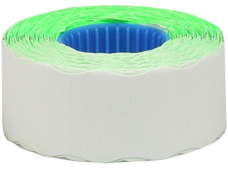 Этикет-лента OfficeSpace, 26*16мм, волна, зеленая, 800 этикеток