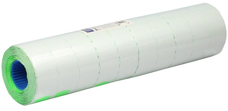 Этикет-лента OfficeSpace, 26*16мм, волна, зеленая, 800 этикеток